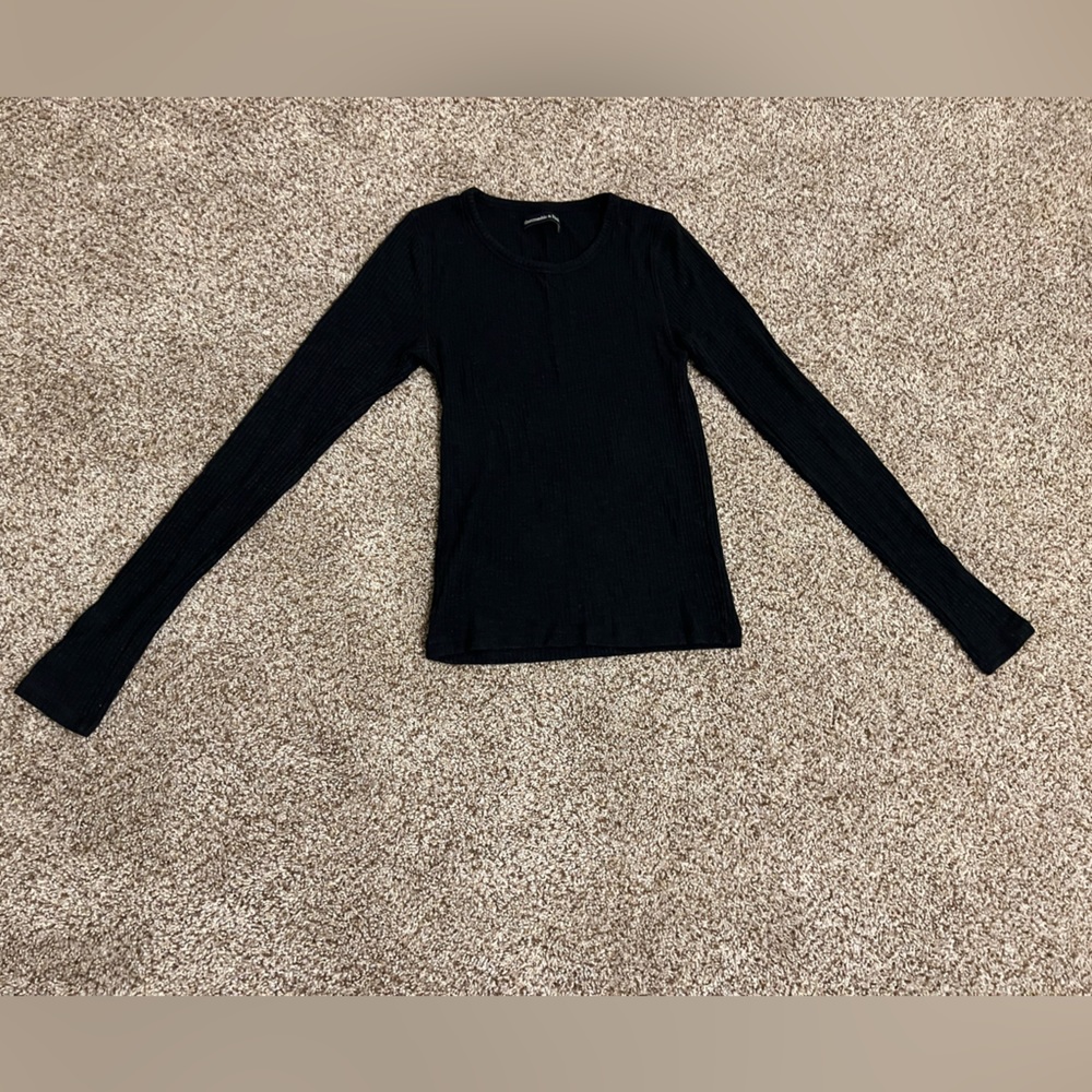 Abercrombie & Fitch Long Sleeve Ribbed Tee - Size XS